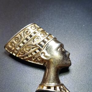 Elegant Gold Pharaoh Pendant D'Orlan